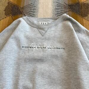 Vintage 90s Michigan State University Embroidered Crewneck Sweatshirt Size XL